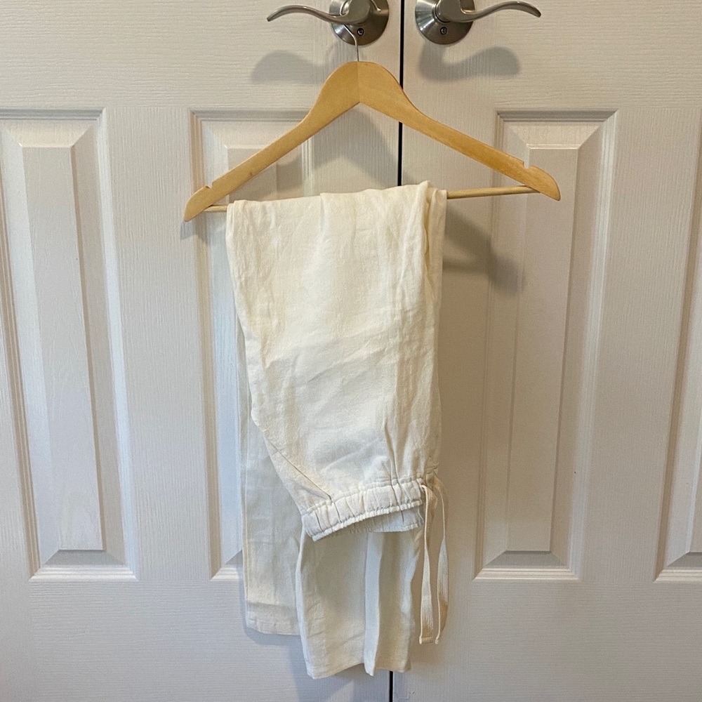 American Trench Linen Drawstring Pants - SMALL NWOT